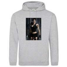 Hoodie with Print Tomb Raider Lara Croft Strong Hero - 2XL grey