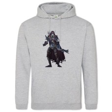 Hoodie with Print World Of Warcraft Sylvanas Windrunner - 2XL grey