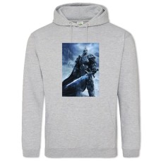 Hoodie with Print World Of Warcraft Lich King - 2XL grey