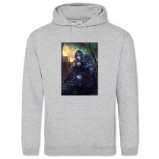 Hoodie with Print World Of Warcraft Sylvanas Windrunner Hero - 2XL grey