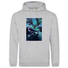 Hoodie with Print World Of Warcraft Battle - 2XL grey