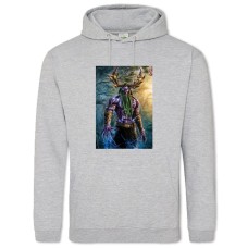 Hoodie with Print World Of Warcraft Malfurion Stormrage - 2XL grey