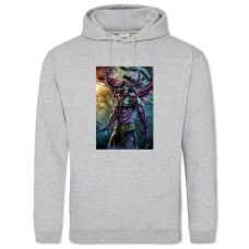 Hoodie with Print World Of Warcraft Hero Illidan Stormrage - 2XL grey