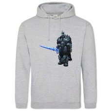 Hoodie with Print World Of Warcraft Lich King Hero - 2XL grey