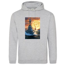 Hoodie with Print World Of Warships Bright Print - 2XL grey
