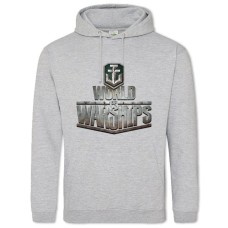 Hoodie with Print World Of Warships Logo - 2XL grey