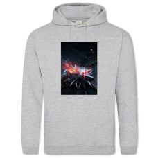 Худи с принтом Ведьмак Знак - 2XL серый