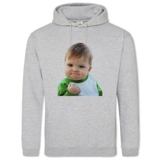 Худі з принтом Інтернет-Меми Сила Дитину - 2XL сірий