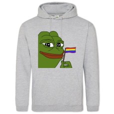 Худі з принтом Інтернет-Меми Пепе Прайд - 2XL сірий