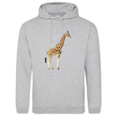 Hoodie with Print Giraffe - 2XL grey