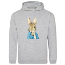 Hoodie with Print Rabbit In Blue Shirt - 2XL grey
