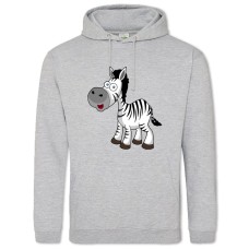 Hoodie with Print Funny Zebra From Cartoon - 2XL grey