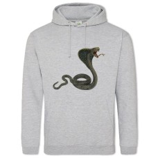 Hoodie with Print Evil Snake - 2XL grey