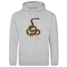 Hoodie with Print Yellow Snake Jigsaw - 2XL grey