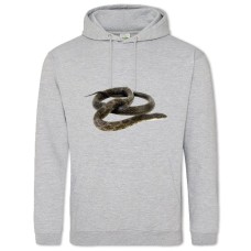 Hoodie with Print Snake Lies - 2XL grey