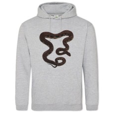 Hoodie with Print Cute Snake With Circles - 2XL grey