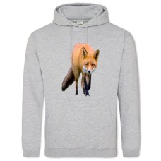 Hoodie with Print Fox Walks - 2XL grey