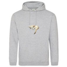 Hoodie with Print Cute Fox Sleeps - 2XL grey