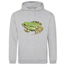 Hoodie with Print Green Frog - 2XL grey