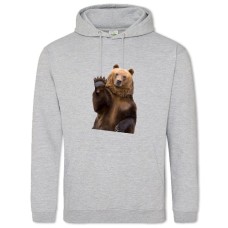 Hoodie with Print Bear Says 