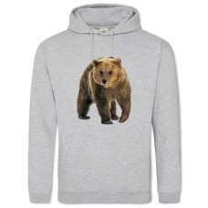 Hoodie with Print Bear Walks - 2XL grey