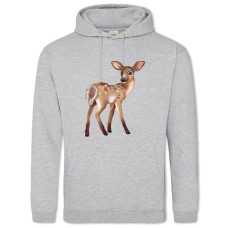 Hoodie with Print Cute Dear From Cartoon - 2XL grey