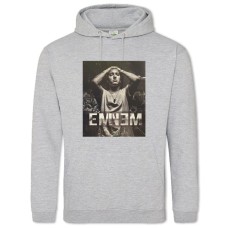 Худи с принтом Эминем 2 - 2XL серый