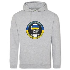 Hoodie with Print The ghost of Kiev symbol - 2XL grey