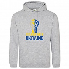 Худи с принтом Я стою за Украину - 2XL серый