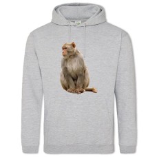Hoodie with Print White Monkey - 2XL grey