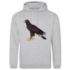 Hoodie with Print Eagle Stands - 2XL grey