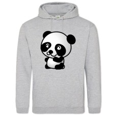 Hoodie with Print Cute Panda - 2XL grey