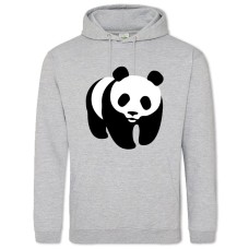 Hoodie with Print Famous Panda - 2XL grey