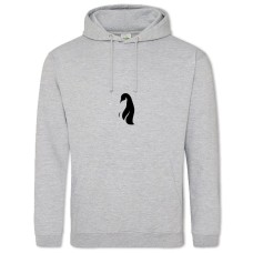 Hoodie with Print Pinguin With Wings - 2XL grey