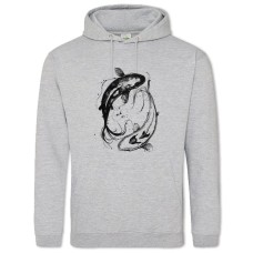 Hoodie with Print Yin And Yang - 2XL grey