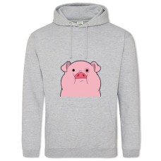 Hoodie with Print PIGGy From Cartoon - 2XL grey