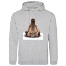 Hoodie with Print Sloth Sits - 2XL grey