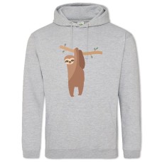 Hoodie with Print Sloth Hangs - 2XL grey