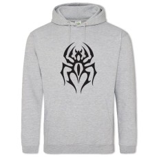 Hoodie with Print Brown Art Of Spider - 2XL grey