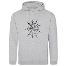Hoodie with Print Spider's Web - 2XL grey