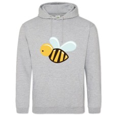 Hoodie with Print Cute Bee - 2XL grey
