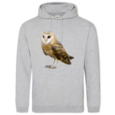 Hoodie with Print Brown Owl - 2XL grey