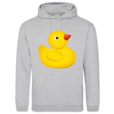 Hoodie with Print Yellow Duck Toy - 2XL grey