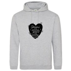 Hoodie with Print Do What You Love - 2XL grey