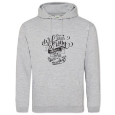 Hoodie with Print Believe Me, Love - 2XL grey