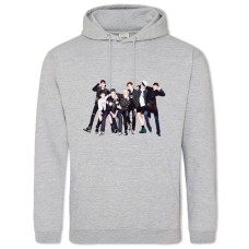 Hoodie with Print Bts 2 - 2XL grey