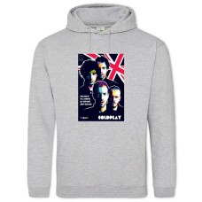 Hoodie with Print Coldplay - 2XL grey