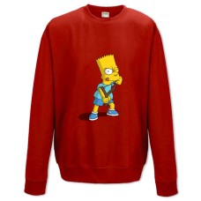 Sweatshort with Print The Simpsons Bart Simpson - XS  red