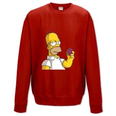 Sweatshort with Print The Simpsons Homer With Donut - XS  red