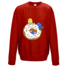 Sweatshort with Print The Simpsons Happy Homer - XS  red